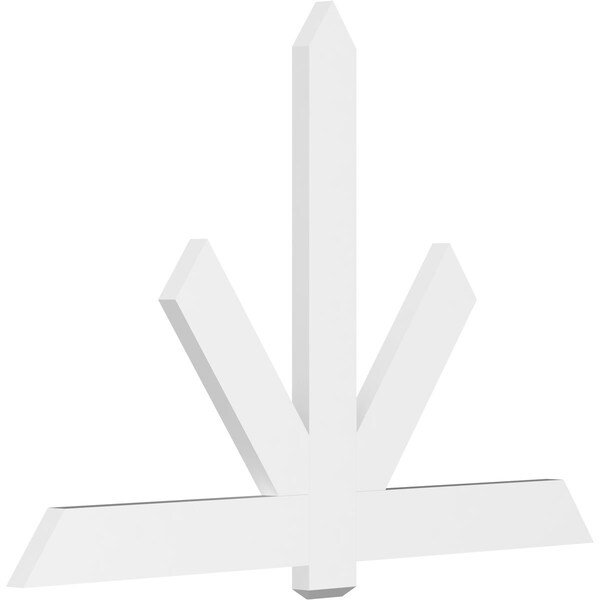 Ekena Millwork Kennewick Architectural Grade PVC Gable Bracket, 72"W x 48"H x 2"D x 6"F, 16/12 Pitch GBP072X48X0206KEN00 - main